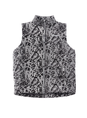 S.view 21A/W STAFF爆裂纹反光羽绒马甲冬季休闲嘻哈加绒加厚棉衣