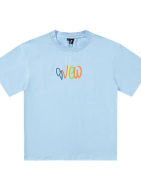 S.view 21SS 创意涂鸦字体LOGO印花短袖街头圆领字母纯棉半袖t恤