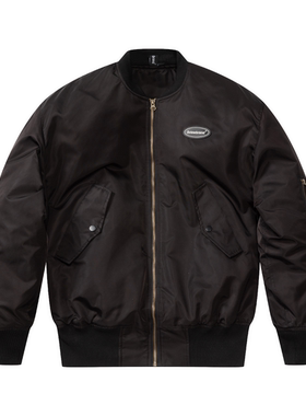 S.view 21A/W 原创腰果花贴布ma1飞行员加厚宽松拉链棉服夹克外套