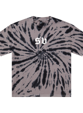 S.view 21SS创意SV字母印花扎染半袖流行嘻哈纯棉圆领潮牌短袖T恤