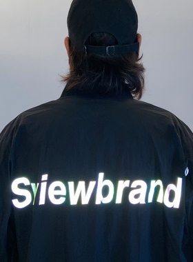 S.view 20AW 国潮防晒速干衣“镭射反光”嘻哈宽松教练夹克外套男