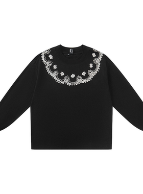 S.view 21A/W 腰果花元素印花纯棉街头青少年嘻哈潮牌圆领长袖t恤