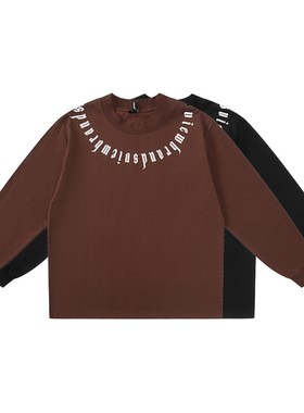 S.view 21A/W 原创品牌LOGO字母印花纯棉街头嘻哈休闲圆领长袖t恤