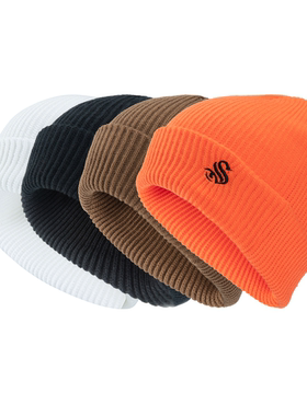 S.view 21A/W原创刺绣针织冷帽秋冬潮牌嘻哈休闲纯棉毛线包头帽子