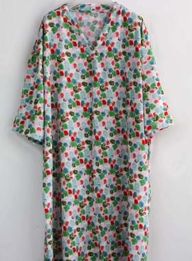 原创高定禅意连衣裙高端棉绸时尚宽松八分袖真丝绵绸长裙长袍女夏