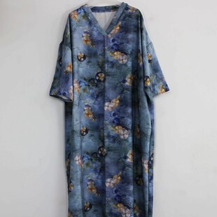 原创高定禅意连衣裙高端棉绸丝戴尔时尚休闲气质真丝绵绸长裙长袍