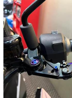 APEXX 适用三阳DRG曼巴JET 改装刹车拉杆牛角碳纤维钛合金带驻车