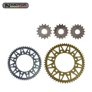 AJMOTOR 适用川崎忍者Ninja400 改装415铝合金前后牙盘大小齿链轮