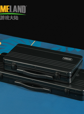 游戏大陆新一代PC手提箱300片500片德州扑克筹码箱 黑色收纳盒箱