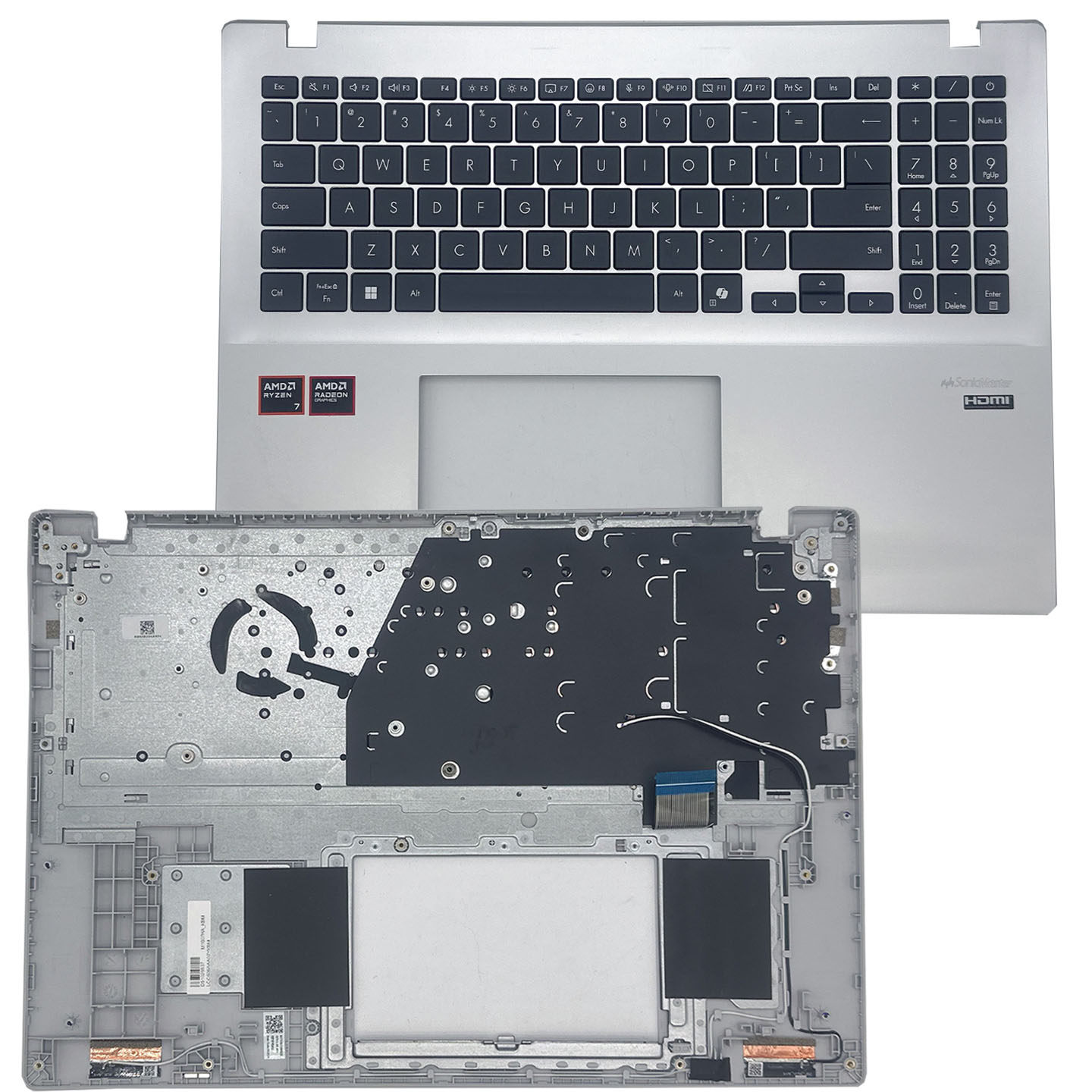 适用于ASUS 华硕 M1607HA 笔记本键盘C壳 掌托 总成银色金属面板
