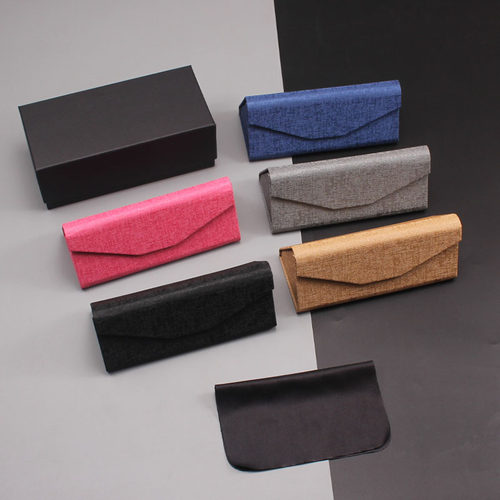 新款折叠三角眼镜盒高级感便携