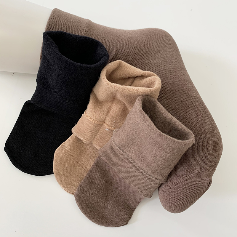 6双永春精梳棉拉绒宽边保暖袜