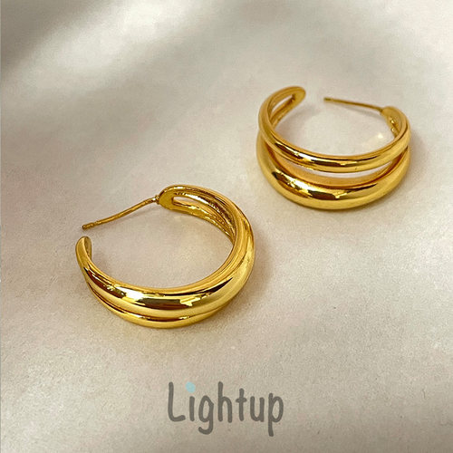 欧美重工风大圆环耳环