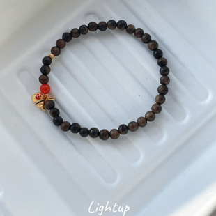 小众设计高级感925银手链 Lightup天然沉香木葫芦手串国风新中式