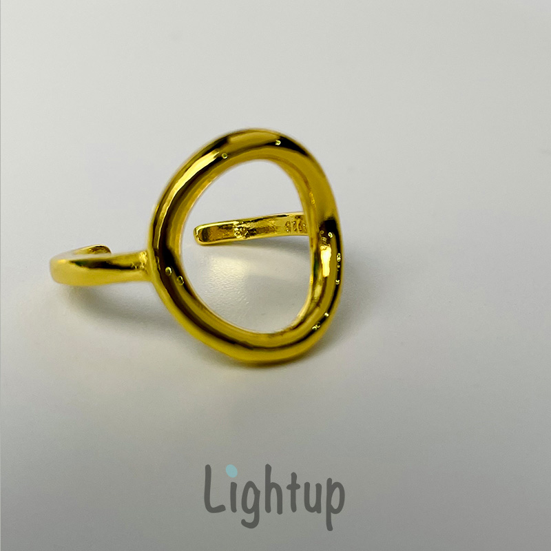 冷淡风圆圈镂空金属戒指