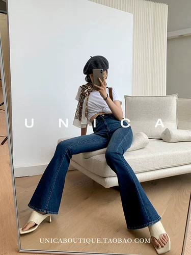 Эластичные ретро штаны-клёш, по фигуре