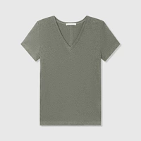 【Кокосовый серо-зеленый】Маленький V-образный вырез