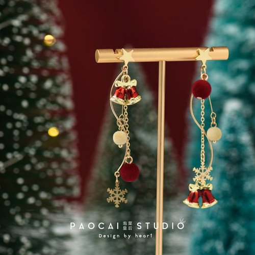 泡菜皇后圣诞节铃铛耳环