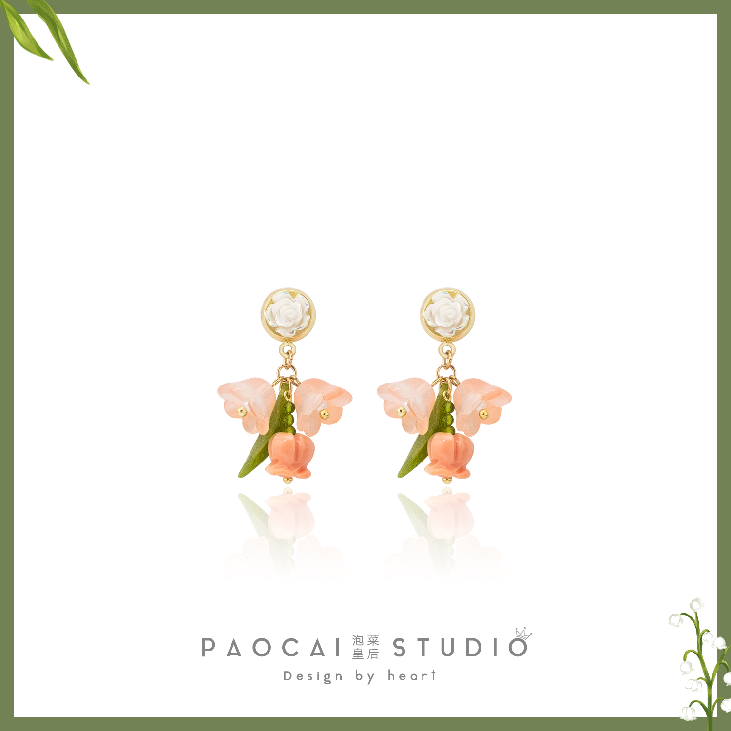 泡菜皇后甜美少女耳钉