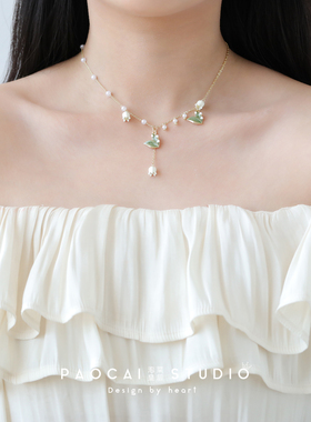 空谷幽兰 铃兰花朵锁骨链女超仙气森系甜美choker轻奢高级感颈链