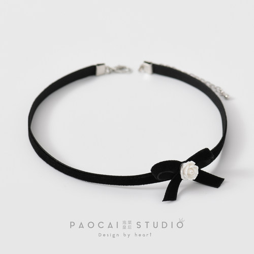 泡菜皇后法式玫瑰花项链