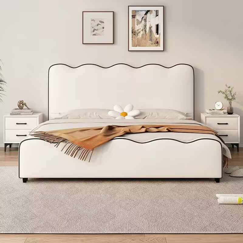 床头软包靠背轻奢家用卧室现代简约实木框架超薄落地酒店支持定制