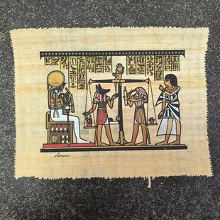 埃及莎草纸埃及莎草纸画埃及草纸画23*18厘米