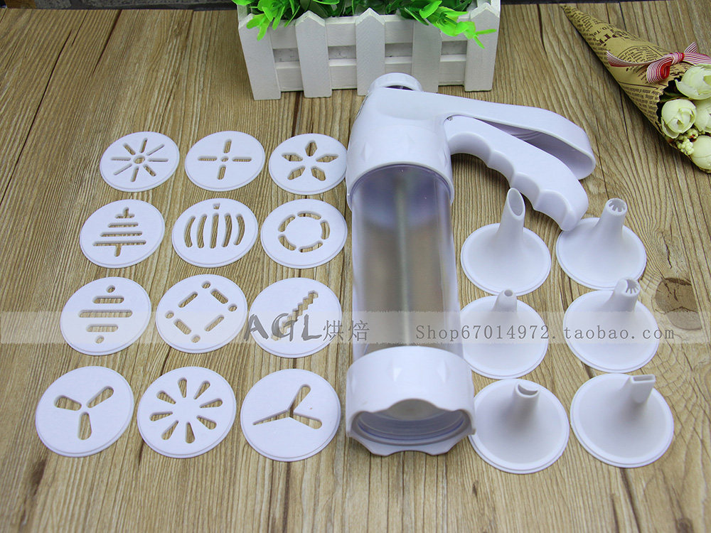 曲奇饼干模具枪 裱花枪 12花模具+6裱花嘴 烘焙工具新手 包邮