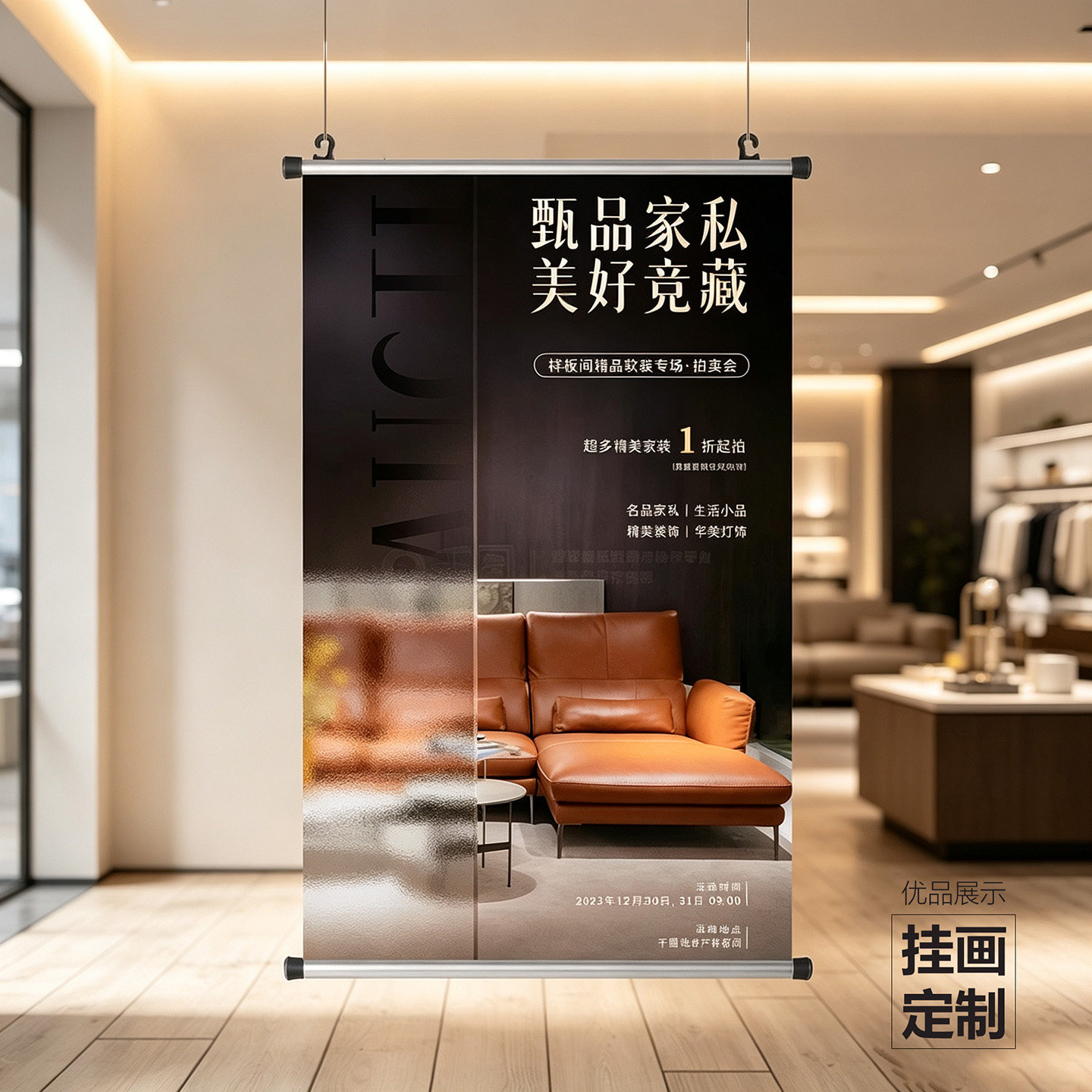 展厅展会海报挂画定制喷绘油画布图片