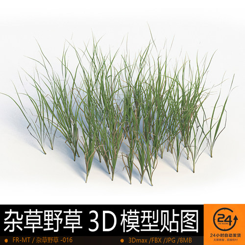杂草野草-016模型3DMAX环境效果图影视游戏次世代场景地形建模
