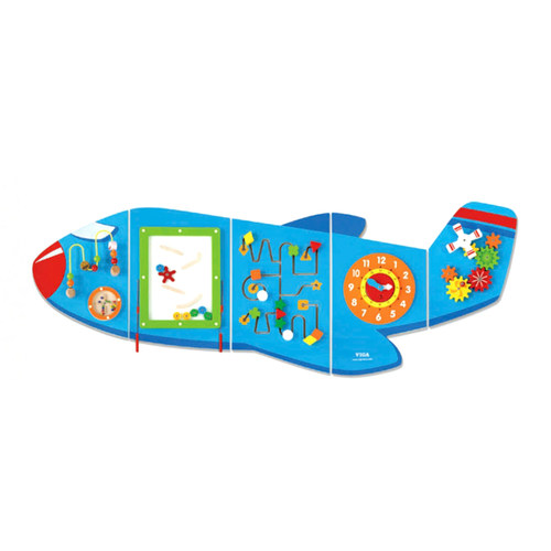 VIGA飞机组合墙面游戏早教玩具