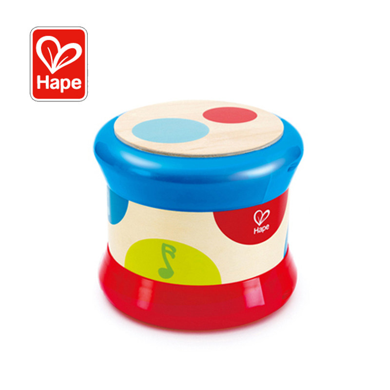 Hape电子音乐鼓宝宝手拍鼓婴儿玩具儿童早教益智乐感训练玩具木制