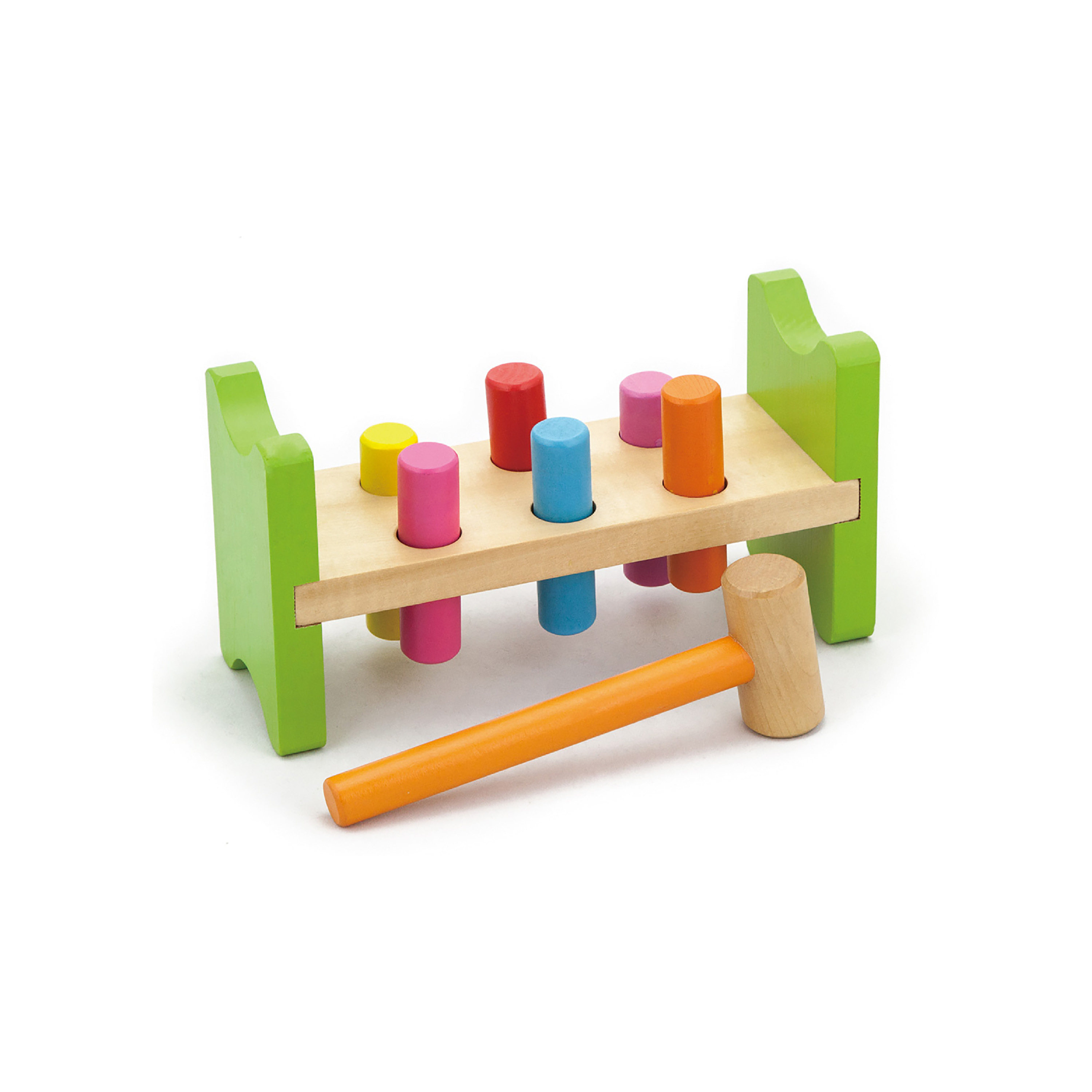 木制儿童敲打台益智早教锤子宝宝打地鼠玩具1-3岁打桩台游戏viga