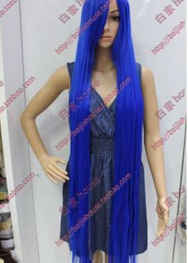 cosplay假发 1米5长 宝蓝色万用长直发 COS假发动漫游戏表演加长