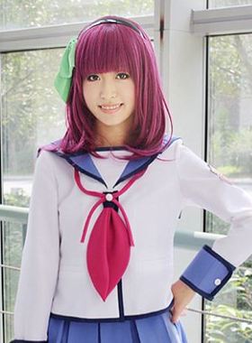 【MY Glory】仲村由理 玫瑰紫色内收50厘米高温丝 cosplay假发