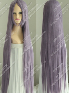 100cm香芋紫色 高温丝1米加厚长直发/藤林杏/Gackpoid紫/cos假发