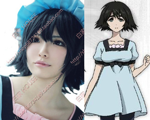 cosplay假发  命运石之门 椎名真由理 猎人小滴 黑色翻翘短发