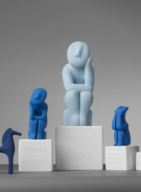 Sophia希腊 思考者thinker手工雕雕塑像艺 拍照摄影摆件装饰ins