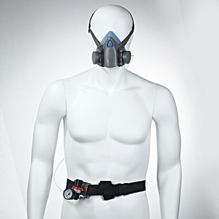 以勒牌新品输气供气式防毒面具防护口罩喷漆专用喷砂半面罩