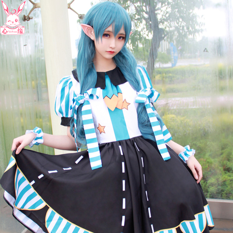心缘已授权 凹凸世界雷狮性转cos服日常软妹裙cosplay服装假发