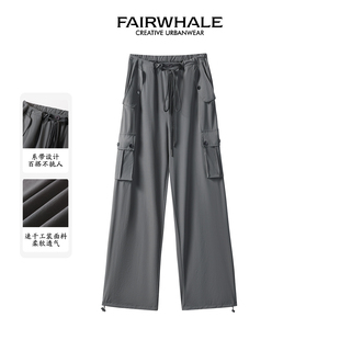 「工装 休闲长裤 裤 阔腿时尚 F42037A044 」女装 露露酱NN
