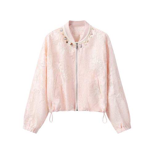 马克华菲女装立体绣花高级收腰显瘦外套 F51010A512