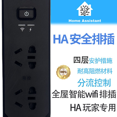 HA排插 HomeAssistant插座 ESPhome 插座多层保护 HA智能插排