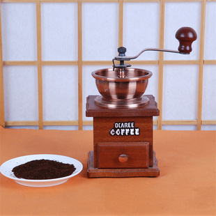 手摇咖啡磨豆机欧式古典木质材料性能稳定磨豆均匀国产欧卡瑞品牌