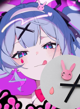 初音未来cos发饰发卡兔子洞miku发夹头饰小兔子发箍发带