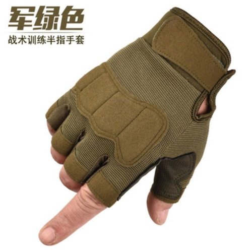 弹弓户外耐磨手套半指男防护训练专用防刺护手护具冬季防滑防割