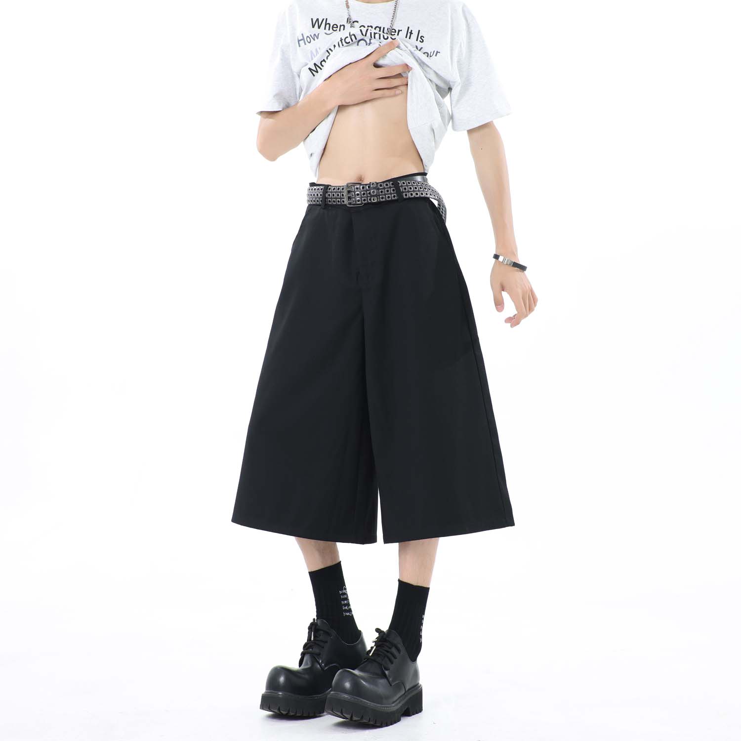 现货美式高级感西装短裤男女宽松七分休闲裤h558P39控65，男装牛仔裤，星座1401-3（原电商B417 ）
