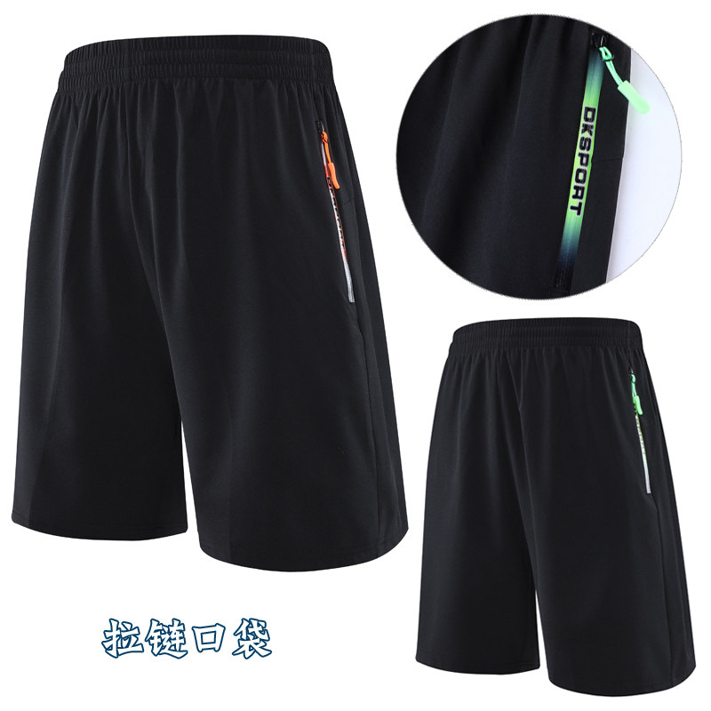 对克运动夜跑步五分短裤夏天儿童男女速干健身休闲拉链短裤羽毛球