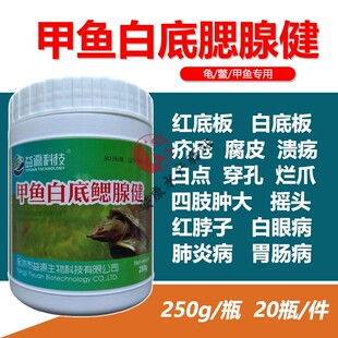 甲鱼药白底鳃腺康龟鳖白点疥疮腐皮水霉烂壳穿孔烂爪白眼红脖子病