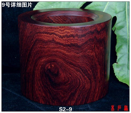 缅甸书房无拼接素面笔筒老红木